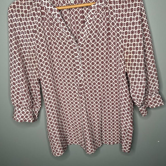 Joie Geometric Silk Printed Blouse - Picture 5 of 10